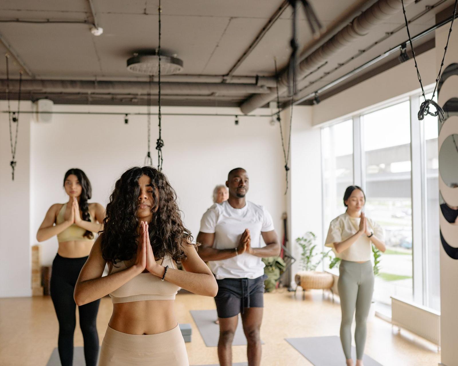 People in a Yoga Class